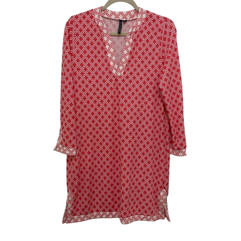 Aqua et Sol Tunic Dress Womens Size Small Sun Protection Cover‎ Up Relaxed Fit